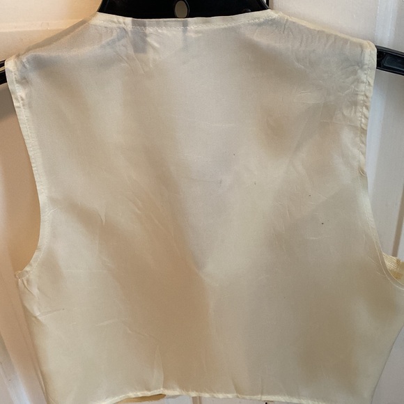 Retro Button Up Yellow Vest - Picture 3 of 3